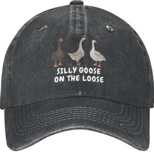Silly Goose On The Loose Black Washed Cap